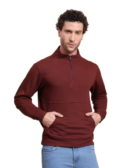 armenor Men Winter Wear Half Zipper Sweatshirt-picture-47