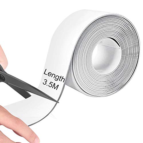 Preisvergleich Produktbild Dichtungsband Selbstklebend, 3.5m Bad Dichtband Fugendichtungsband Weiß Abdichtungsband, Wasserdicht Abdichtband PE Dichtungsstreifen Schimmelfeste Klebeband für Badezimmer Küche Dusche Spüle Ecke