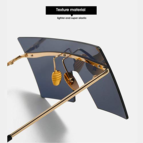 COTIA Fashion Ladies Rimless Sunglasses Brand Design Men Oversized Square Sunglasses Gradient Blue Pink Shades Glasses4