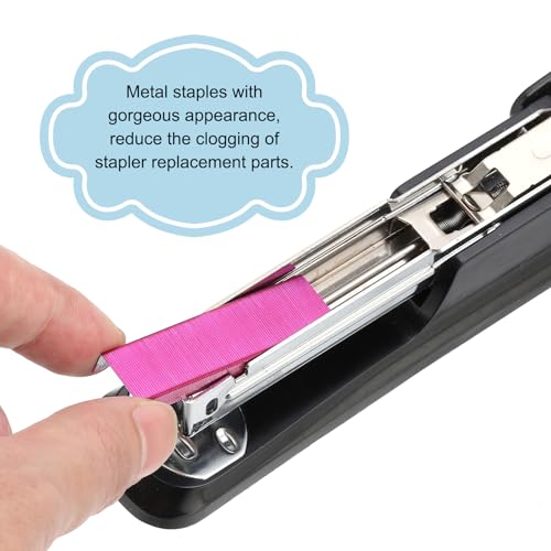 PATIKIL Heftklammern für Tacker, 2er Pack 26/6 Standard 1/4 Zoll Länge Heftklammern für Büromaterial, Schwarz