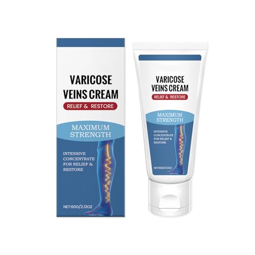 Crema para Eliminar Varices,Crema para Varices Piernas,Cremas de Tratamiento de Venas Varicosas,Spider Veins Cream,Cream Reparadora De Venasc Varicoses 60g