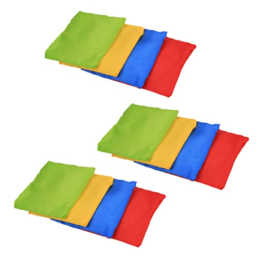 Alasum 12Pcs Sandbag for Cloth Sandbags for Indoor Outdoor Games for Throwing Activities Develops Color Recognition Skills for Group Fun