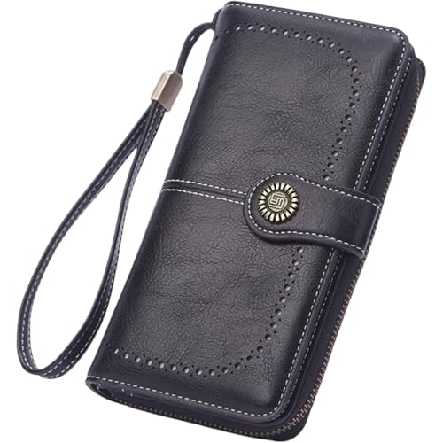 Civilizek/Beyonddraw Women's Fashion Zipper Wallet, Large Capacity Long Purse With Multiple Card Slots, Elegant Design (Color-G)