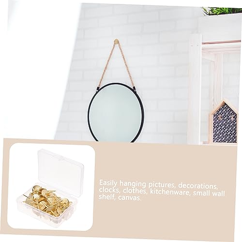 Image of 50pcs Picture Nails Hangers Frame Hooks Integrated Nails for Wall Decor Easy Install Heavy Duty Wall Hanging Hardware