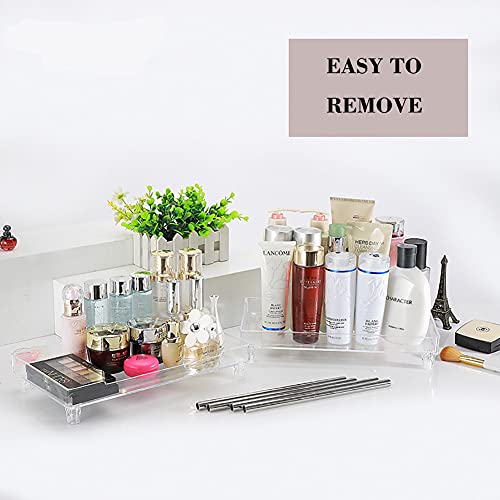 Whillar Bathroom Organizer Countertop Acrylic Vanity Bathroom Sink Counter Dresser Top Corner Cosmetic Skincare Makeup Lotion Perfume Organizer And Storage Tray Shelf 3-Tier For Bathroom Kitchen #TOP2