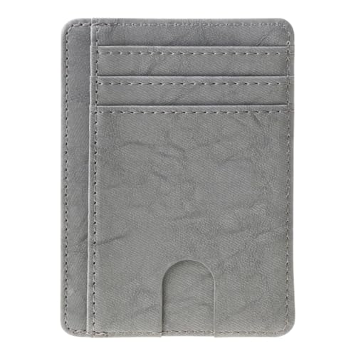 Slim RFID Blocking Leather Wallet Credit Id Card Holder Purse Money Case for Men Women Fashiog N15 19