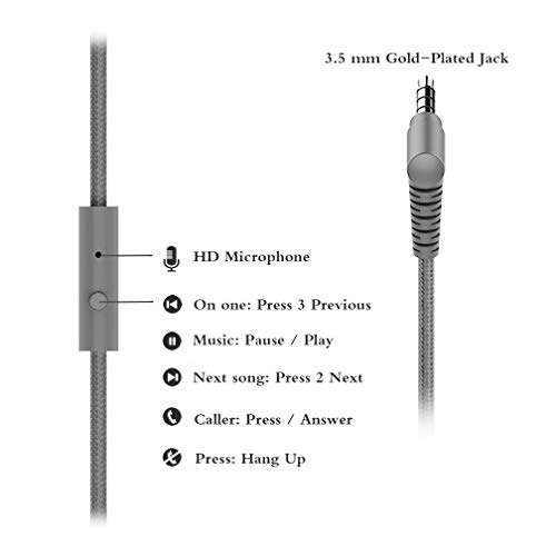 ELECDER i39 Headphones with Microphone Foldable Lightweight Adjustable On Ear Headsets with 3.5mm Jack for Cellphones Computer MP3/4 Kindle School (Mint/Gray)