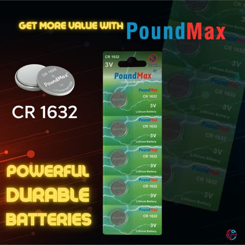 Baterías PoundMax CR1632 3V Litio botón 5 unidades miniatura 6