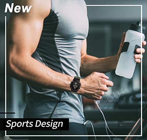 Olytop Military Style Nylon Watch Bands For Fenix 7/Fenix 6 Pro/Fenix 5/Epix Gen 2, 22Mm Quick Easy Fit Replacement Wristband Stretchy Strap For Garmin Instinct, Fenix 6/Sapphire, Fenix 5 Plus Smartwatch, Army Green #TOP6