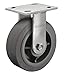 Albion 16XS08201R 8" Diameter X-tra Soft Rubber Wheel Medium Heavy Duty Rigid Caster, Roller Bearing, 2" Flat Tread Width, 4-1/2" Length x 4" Width Base Plate, 675 lb. Capacity