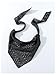 SHENHE Women's Crochet Bandana Headband Hollow Out Knitted Tie Hair Scarf Hairband Black One-Size