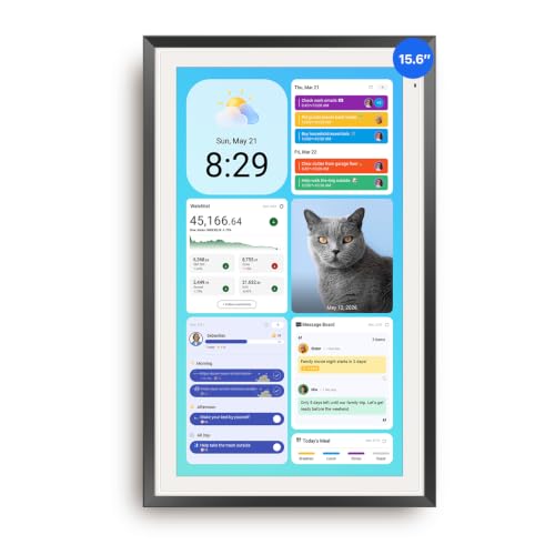 Image of Apolosign 15.6-inch Digital Family Calendar, No Subscription Fee, Smart Wall Planner with Calendar Sync, Chore Chart & Touchscreen Display for Busy Families, Dual Mode, with Stand(Black)