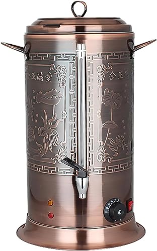 ELGADO Catering Urn, Stainless Steel Hot Water Boiler Urn Dispenser, Temperature Control 30-110 Degree for Home Shop Hotel Commercial Or Office Use (Size : 30L)