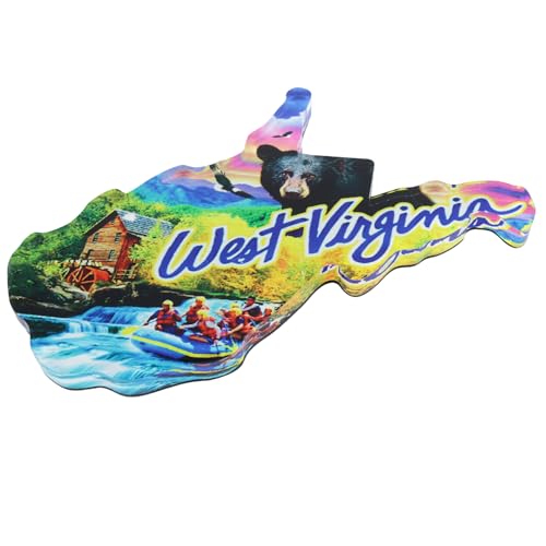 Imán de acrílico West Virginia de 4x3 pulgadas miniatura 3