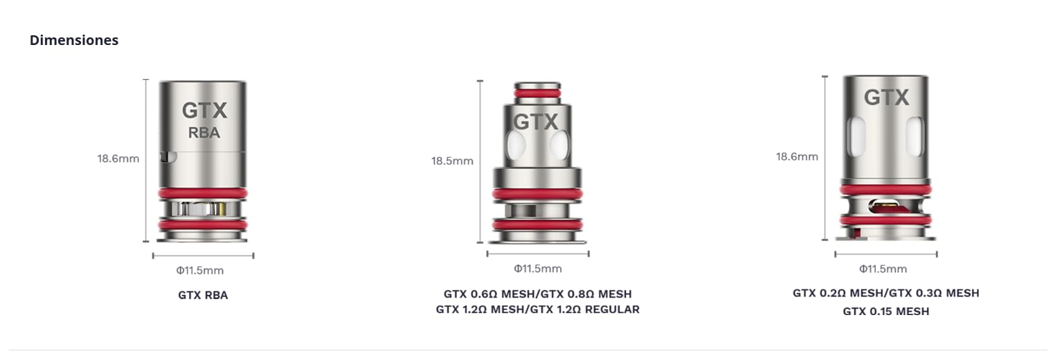 elfbar nachfüll pod läuft aus Résistance GTX Dual Mesh Vaporesso | 0,15 0,20 0,30 ohm main image 1