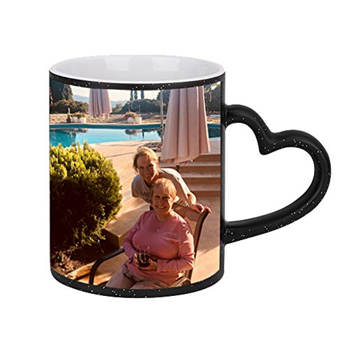 Ceramic Photo Coffee Mugs, Custom Photo Picture Text Logo Mug Magic Heat Sensitive