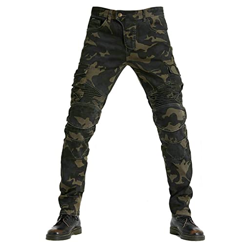 FSORB Pantaloni Moto Uomo, Traspirante Elastico