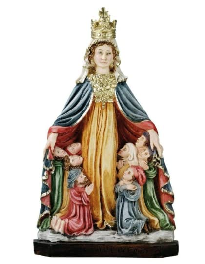 ArteSacraCaravaggio Statua della Madonna di Monte Berico cm 28 (11,02 inches) in marmo resina piena decorata a mano di produzione artigianale italiana