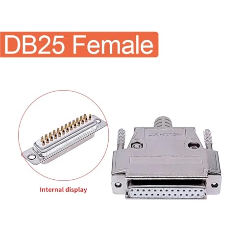 Conector DB25 hembra D-SUB sin interferencias con carcasa metálica 25 pin 2