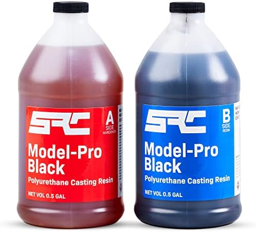 Model-Pro Black, 1 Gal (0.5-Gal Part A + 0.5-Gal Part B) Resin Kit, Ideal for RTV Silicone Molds, Polyurethane Casting Resin for Models, Prototypes, Figurines, Jewelry and Proofing Molds