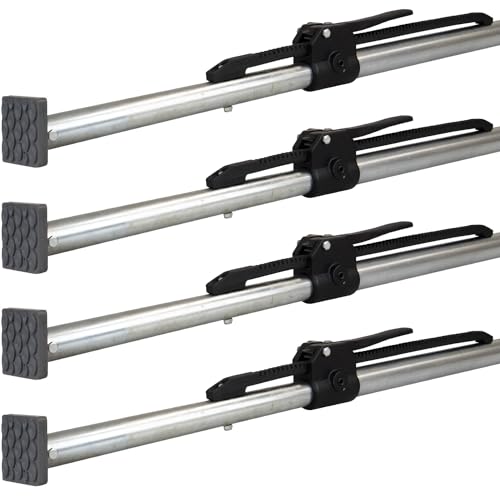 US Cargo Control Adjustable Load Lock Bars for Semi Trailers (4-Pack) 88.98 to 103.94 Use Load Bars for Semi Trailers Box Trucks and Enclosed Vans - Ratcheting Cargo Bars with Non-Slip Pads