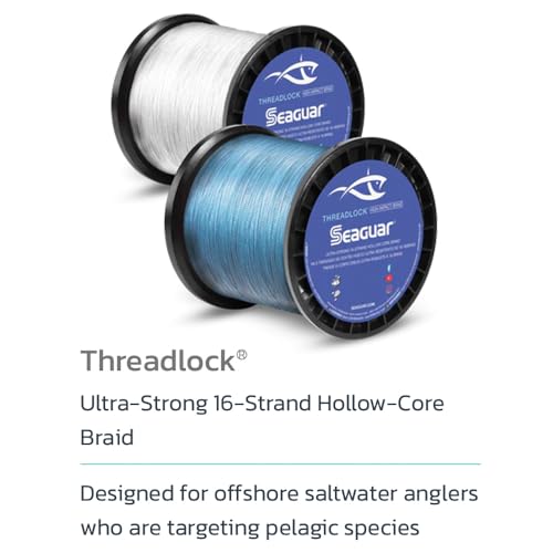 Seaguar Threadlock Fishing Line, 16 Strand Hollow Core Braid, High Visibility White, 50lbs, 600yds Break Strength/Length - 50S16W600 - Image 2