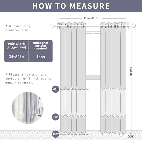 Image of XiDi Black Out Curtains for Bedroom, Curtains for Girls Bedroom Decor, Kids Curtains 2 Panel Set, Blackout Curtains for Living Room Curtains 84 inches Long 2 Panel Grey