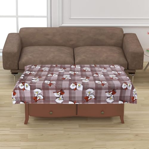 Image of Dakshya Industirs PVC Waterproof Table Cover 36x54 Inch Floral Printed Center Table Cover Washable Plastic Table Sheet Oilproof Dining Table Cover for Coffee Table Living Room Home (Urban Vine)