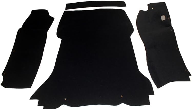 Trunk Carpet Set Compatible with Porsche 911 & 912 (1968–1973) – 4-Piece Black Interior Floor Mat Kit for Classic Car Restoration Projects