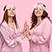 36 Set Spa Sleepover Party Supplies for Girls, 6 Pink Spa Headb 6 Pink Sleep Eye Mask 6 Velvet Hair Scrunchies 6 Organzer Bags 6 Mirrors 6 Combs for Slumber Party Spa Party Favors Gift Sleepover Party