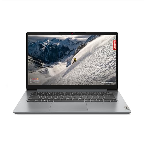 Lenovo IdeaPad 1 14ALC7 - Ordinateur Portable 14'' FHD (AMD Ryzen 5 5500U, RAM 8Go, SSD 256Go, AMD Radeon Graphics, Windows 11 Home) Clavier AZERTY Français - Gris Clair