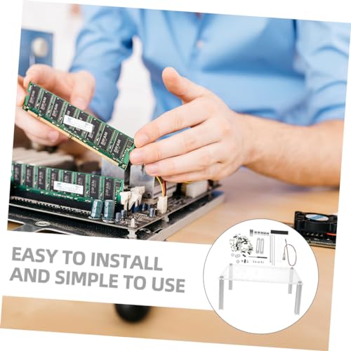 NUOBESTY 1 Set Gabinete Abierto para PC con Diseño Transparente para Mejor Flujo de Aire Compatible con Placas Matx para Pruebas y Enfriamiento miniatura 2