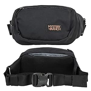 MYSTERY RANCH ミステリーランチ ヒップポーチ バッグ メンズ レディース フォーリッジャー ボディバッグ ウエストポーチ アウトドア フェス キャンプ 旅行 112624 (ワンサイズ, ブラック(001)) [並行輸入品]
