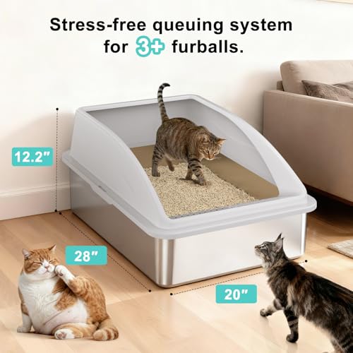Caja sanitaria metálica para gato extra grande XL miniatura 3