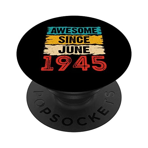 Regalos de 78 años impresionantes desde junio de 1945 PopSockets PopGrip Intercambiable