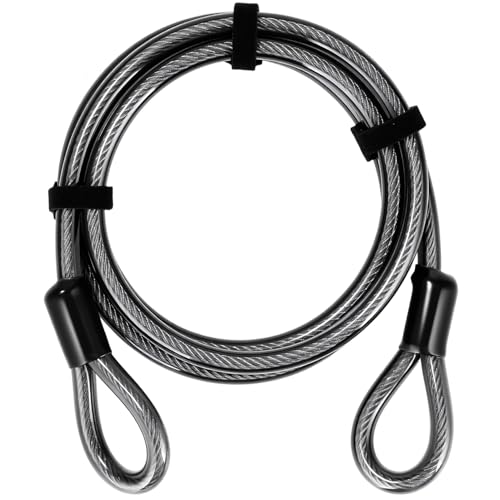 Antivol de Vélo Câble, câble à Boucle Cobra 2.1 mètres, Ø 12 mm, Câble antivol pour Cadenas, Antivol à Disque et Antivol en U pour vélo Moto Meubles...