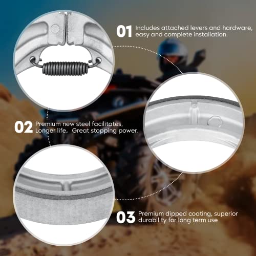 Chabushi Rear Brake Shoes With Front Brake Pad For Suzuki Vl800 Intruder Volusia 2003 2004, Vl800 Boulevard, Vz800 Marauder 97-04 Drum Brakes Parking Shoes #TOP1