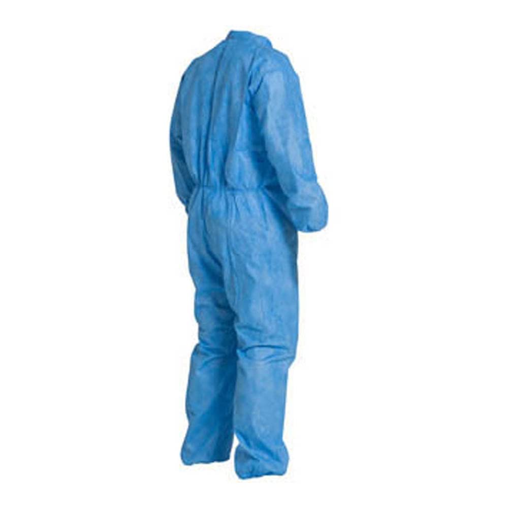 Dupont PB125SBU2X002500 ProShield Basic Garments with Elastic Wrists and Ankles, Zipper Front, Storm Flap, XX-Large, Blue (Pack of 25)