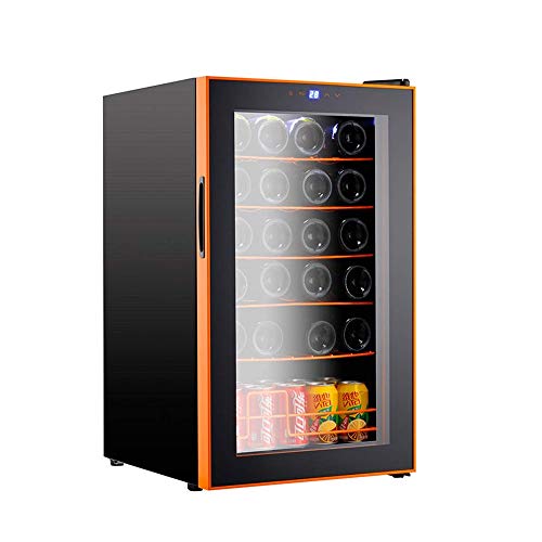 Aluminum Wine Cabinet with Digital Temperature Freestanding Refrigerator Glass Door Silent Design