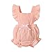 Body Infantil para bebés, bebés recién Nacidos con Volantes Mamelucos sin Mangas Mono Trajes Ropa (80cm (6-12meses), Rosa)