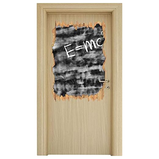 UYEDSR Pegatinas de Pared Monocrome Albert Einstein Avance de Madera en Apariencia 3D Etiqueta de la Pared o de la Puerta Etiqueta de la Pared decoración de la Pared 62x42cm