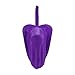 iEFiEL Mens Wet Look Freedom C-String Bikini Underwear Strapless Swimwear Underpants (One Size, Purple(Polyester))