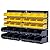 KJE 30PCS Wall Mounted Storage Bins, Plastic Tool Organizer for Garage Storage, Screws, Nuts, Bolts, Small Hardware Parts -Black, Yellow