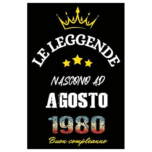 Le leggende nascono ad Agosto 1980: Idea Regalo di compleanno 43 anni per donne e uomini / Quaderno a righe, 100 pagine"