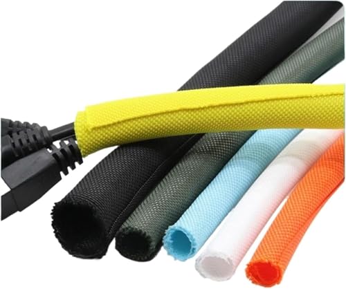 Manchon tressé extensible gaine rangement câble spirale verte 60mm 5m - 2