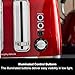 Morphy Richards Accents Toaster 4 Slice Toaster, Variable Browning, Wide Slots, High Lift, Illuminated Buttons, Removable Crumb Tray, Cancel, Reheat, Defrost, Integrated Cord Storage, Red, 242048