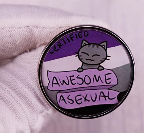 Image of Awesome Asexual Brooch Cartoon Enamel Brooch Pin Jacket Lapel Metal Pins Brooches Badges Exquisite Jewelry Accessories