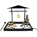 HOMELEX Tabletop Zen Rock Garden Meditating Statue Bell Rake Sand Candle Burner Tray Home Décor (SCZ01)