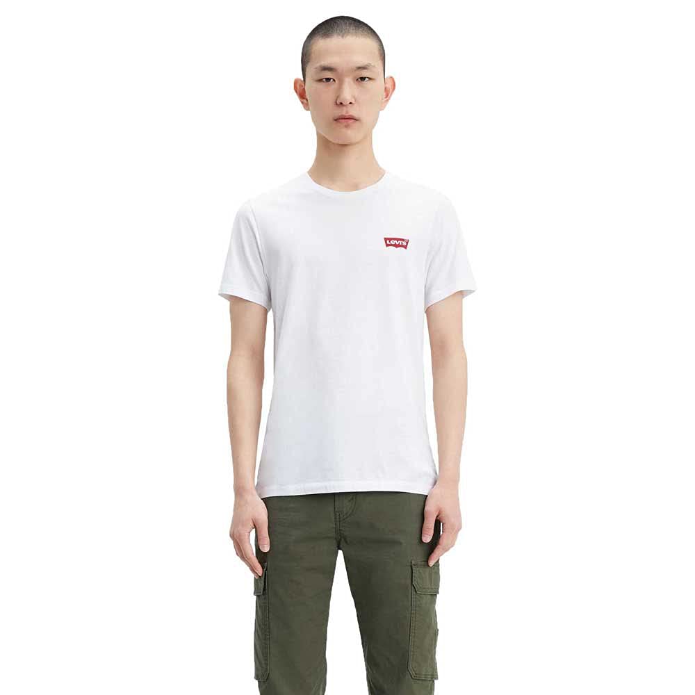 Levi's Men's 2-Pack Crewneck Graphic Tee T-Shirt Housemark - White/ Mid Tone Grey Heather (Neutral) XXS