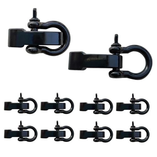 Fermoirs pour bracelets paracorde noirs : 10 manilles réglables de loisirs créatifs